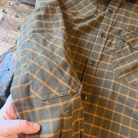 LL Bean Retro Plaid Single Pocket Button Down Men's Shirt Size Medium - Picture 3 of 10
